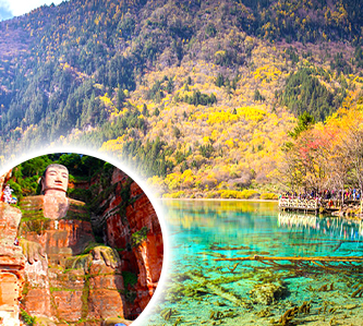 絕美九寨溝8日、三大世界遺產.樂山大佛.熊貓樂園.黃龍溪古鎮.千古情大秀