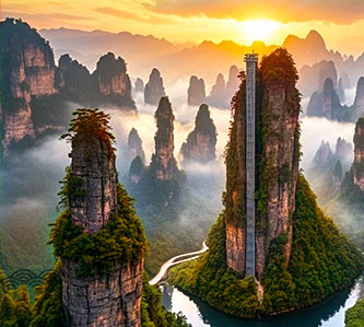 【長沙進張家界出】張家界集奇攬勝8日~鳳凰古城、雲天渡玻璃橋、 天門山、狐仙秀、VIP豪華三排椅｜不進站.不滑站.不自費