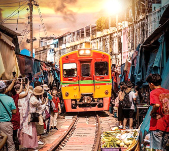 瘋玩曼芭6日~水上市場、爆笑鐵支路、海天盛宴、萬豪五星一晚(午午)