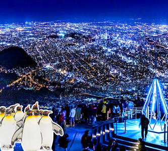 北海道新三大夜景.羅曼蒂克歐風小樽.尼克斯海洋公園.溫泉5日
