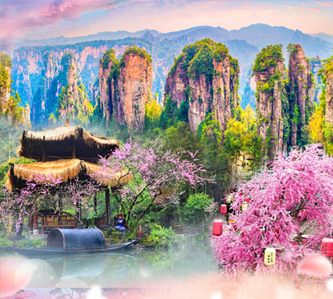 張家界集奇攬勝8日~鳳凰古城、雲天渡玻璃橋、 天門山、狐仙秀、VIP豪華三排椅